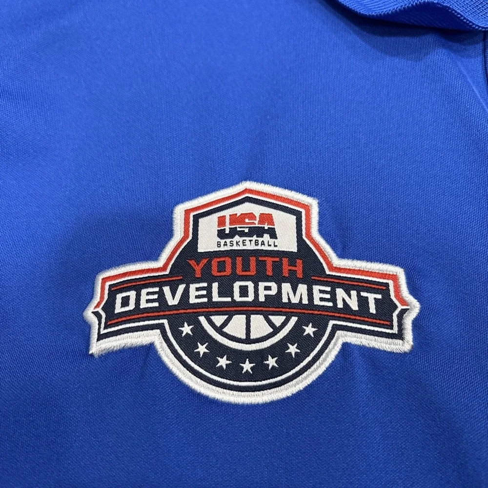 Nike Team USA Basketball Polo Shirt Mens Medium Dri-FIT Golf Short Sleeve